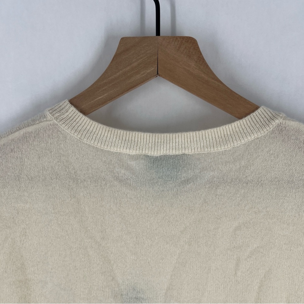 Two Bees Cashmere Intarsia Hydrangea Long Sleeve Sweater Soft‎ Luxury Size S - Picture 8 of 11